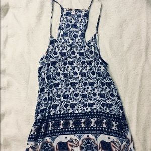 Cute Soft Elephant Print Sundress
